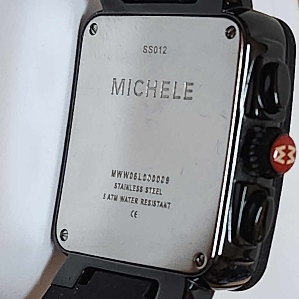 Michele Park 33mm Black Jelly Bean Cronograph Watch - Picture 8 of 14